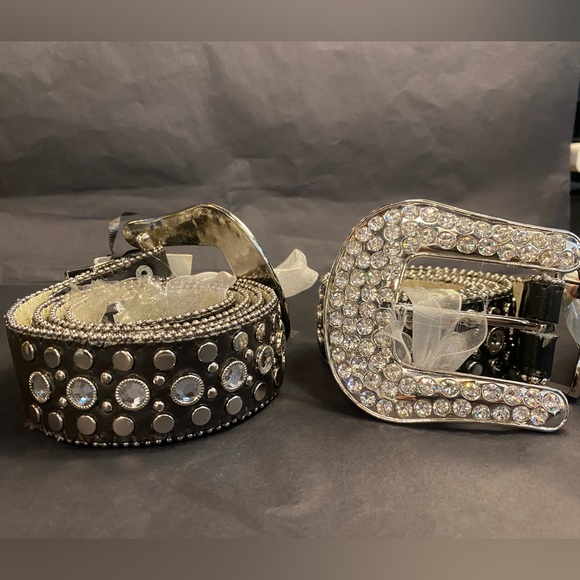 Brown Rhinestone Belt - Picture 1 of 1